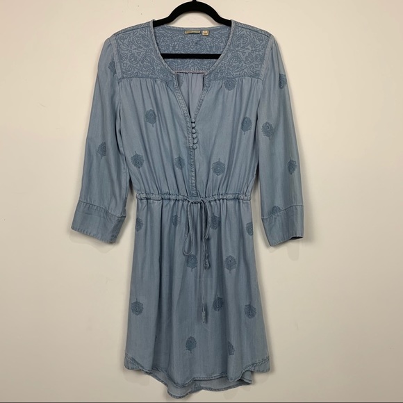 Anthropologie Holding Horses Riley Chambray Dress - Picture 2 of 5
